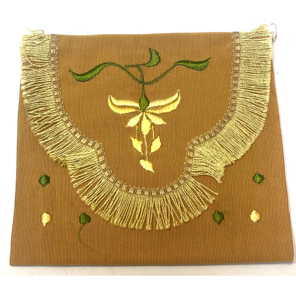 Arts and Crafts Embroidered Handkerchief Pouch - Picture 1 of 6